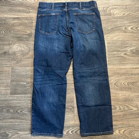 Old Navy Men's 38 x 30 Loose Built Flex Jeans Denim Relaxed Fit Dark Wash - Picture 2 of 10